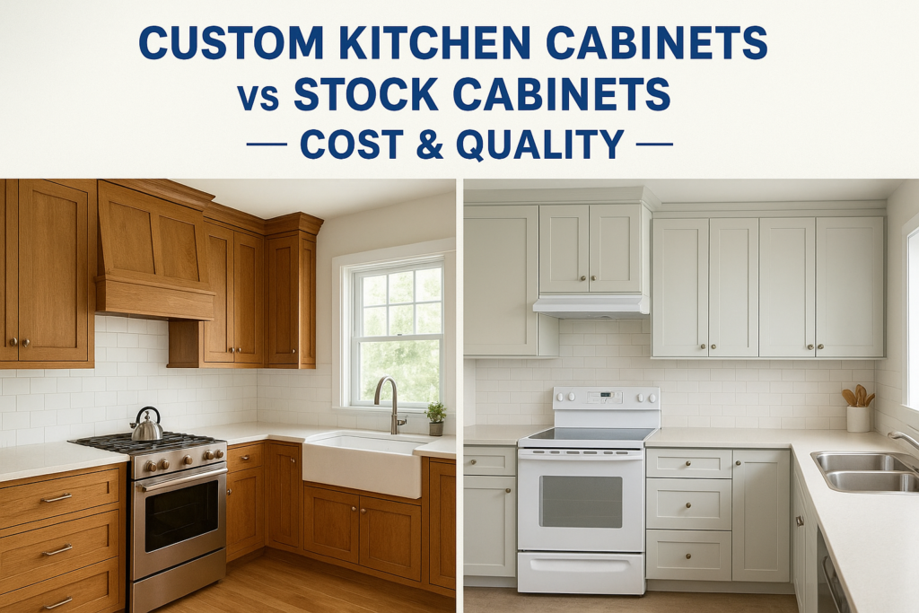 Custom Kitchen Cabinets vs Stock Cabinets: Cost & Quality
