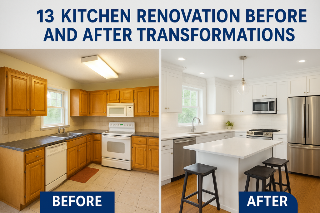 13 Kitchen Renovation Before and After Transformations