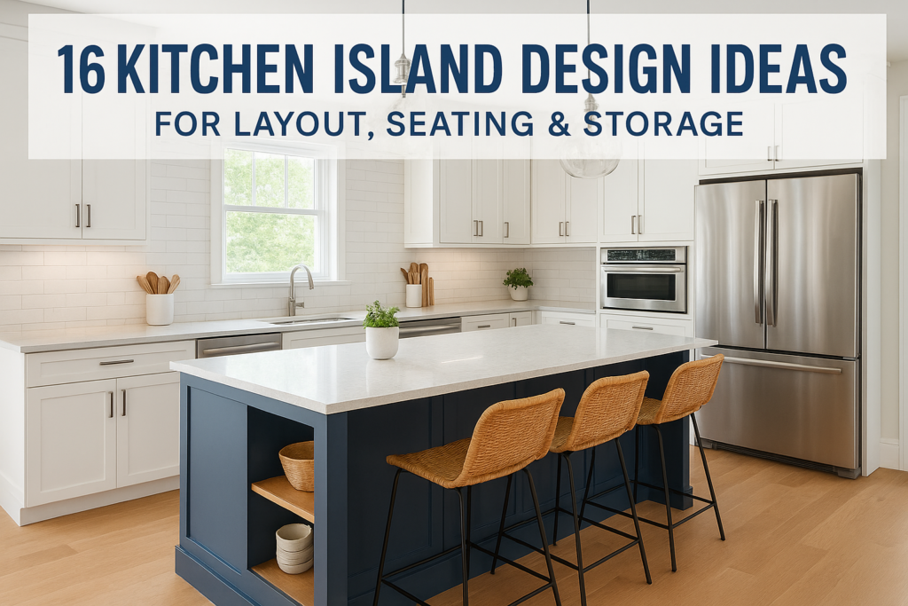 16 Kitchen Island Design Ideas for Layout, Seating & Storage