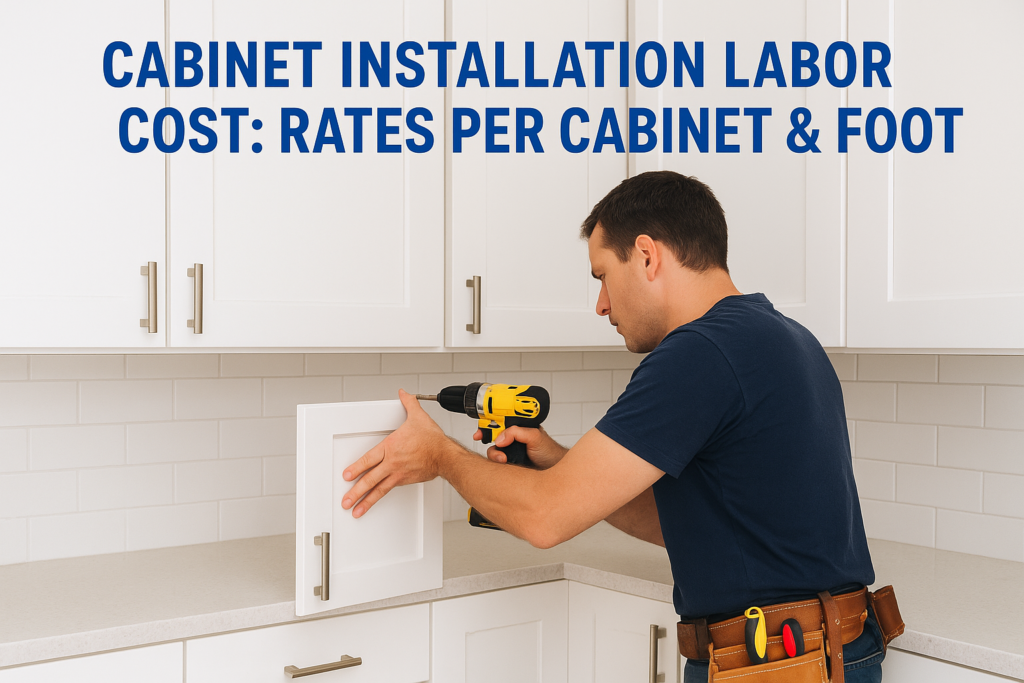 Cabinet Installation Labor Cost: Rates Per Cabinet & Foot