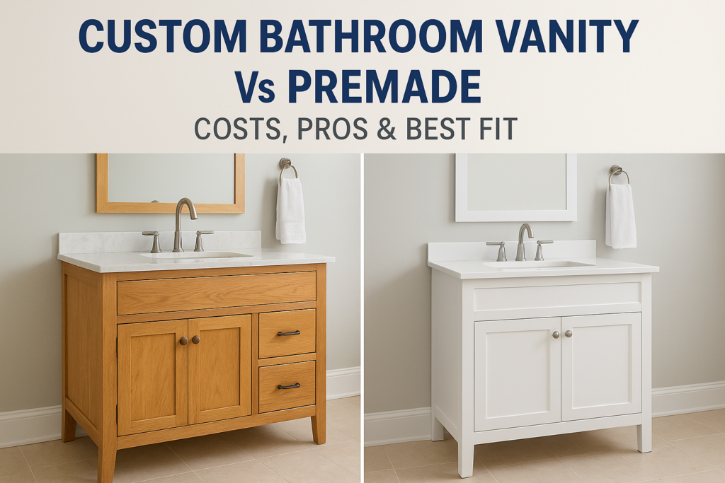 Custom Bathroom Vanity Vs Premade: Costs, Pros & Best Fit