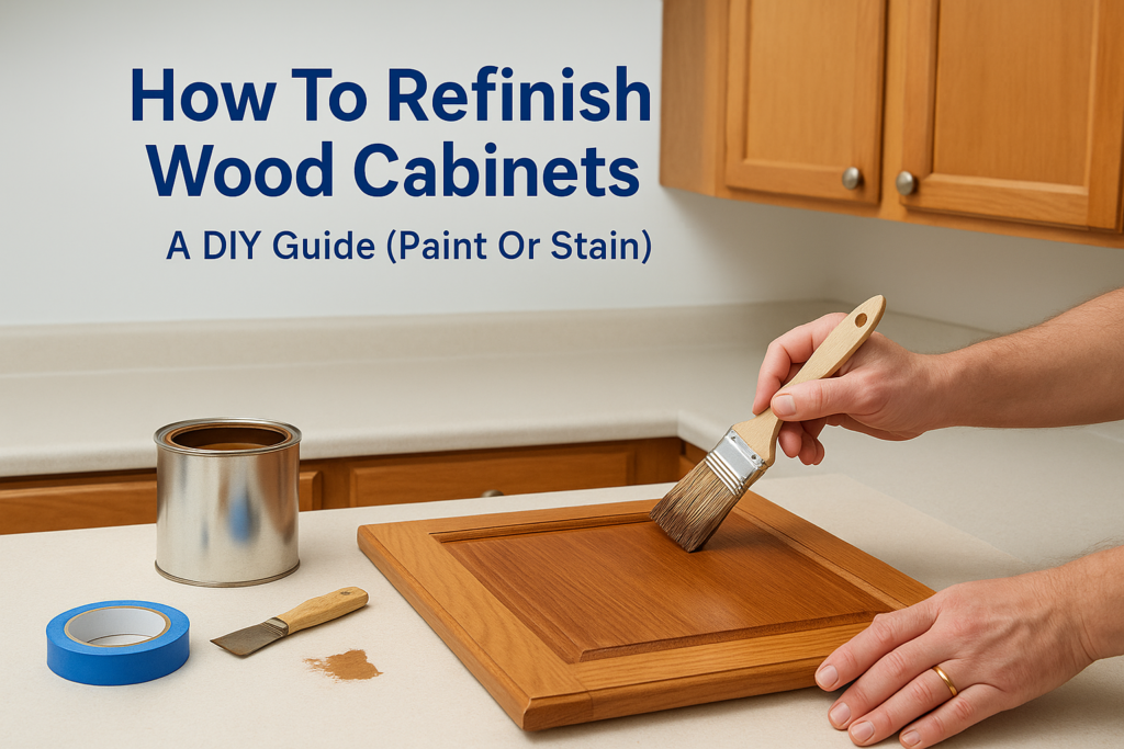 How To Refinish Wood Cabinets: A DIY Guide (Paint Or Stain)