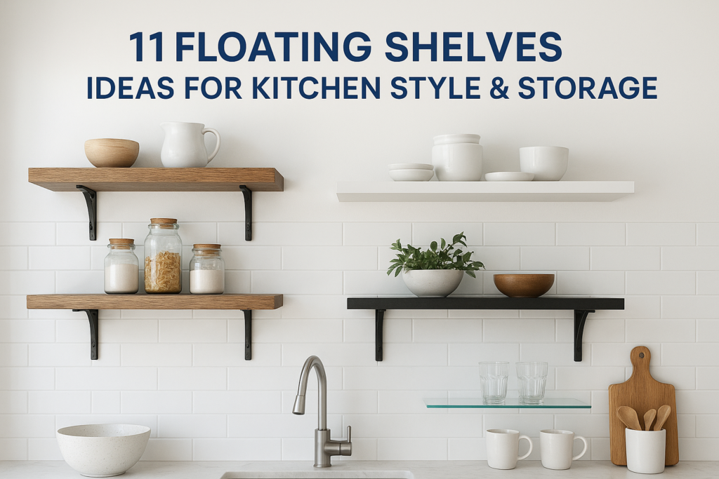 11 Floating Shelves Ideas for Kitchen Style & Storage