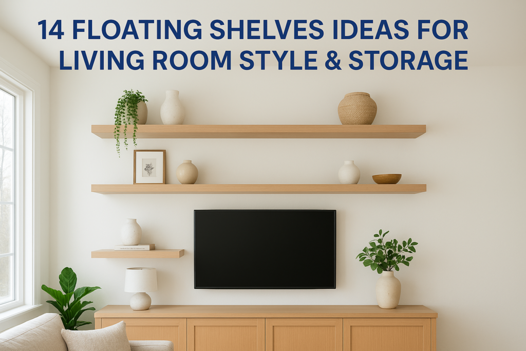 14 Floating Shelves Ideas for Living Room Style & Storage